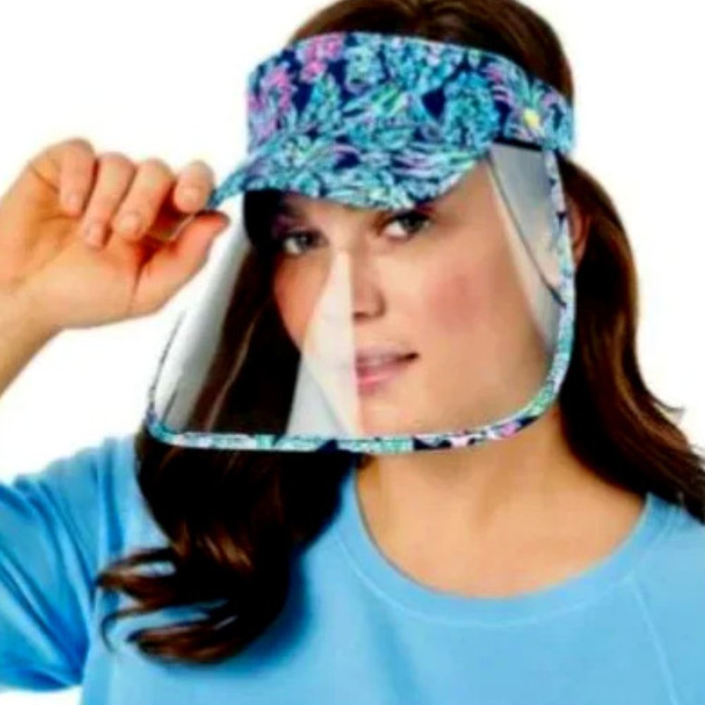 Lilly Pulitzer IN THE SHADE VISOR High Tide Navy Pineapple Paradise hat